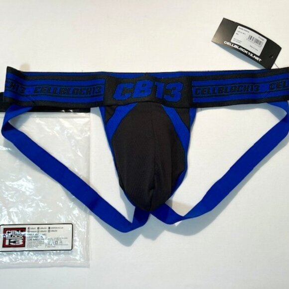 CellBlock 13 Size XL Baseline Athletic Supporter - Blue/Black - Jockstrap - Picture 1 of 15